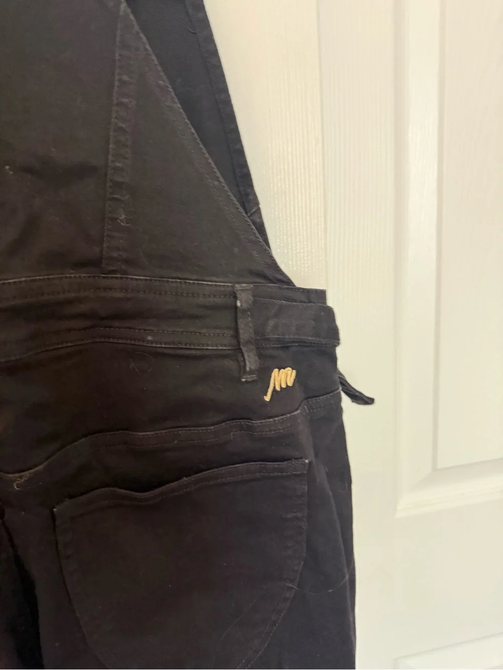 Black Mumsie Overalls in Jetset
